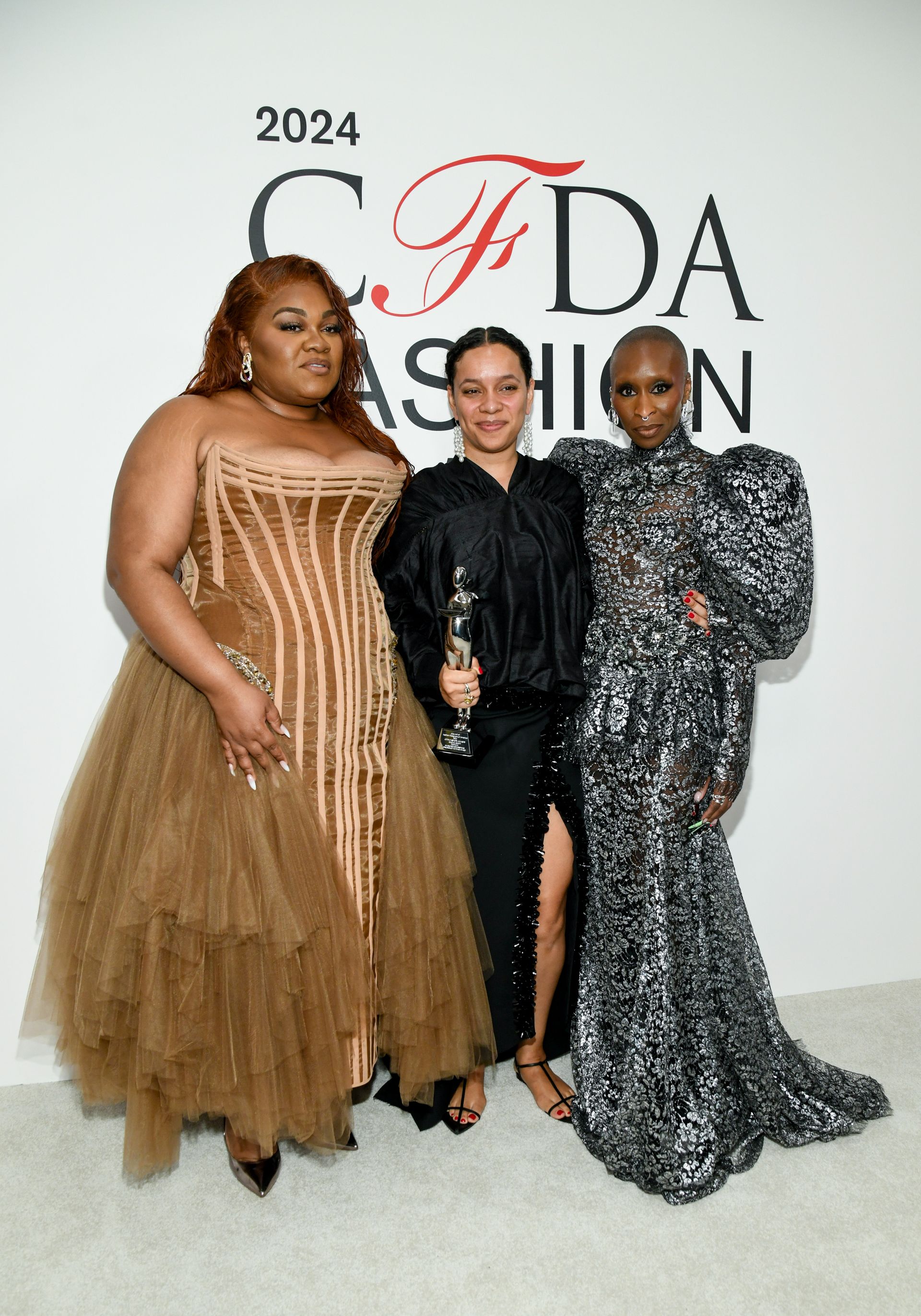 Da'Vine Joy Randolph, Rachel Scott, Cynthia Erivo at the 2024 CFDA Fashion Awards held at the American Museum of Natural History on October 28, 2024 in New York, New York.