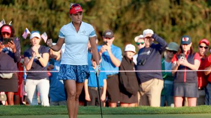 Lexi Thomson during Saturday&#039;s Solheim Cup action