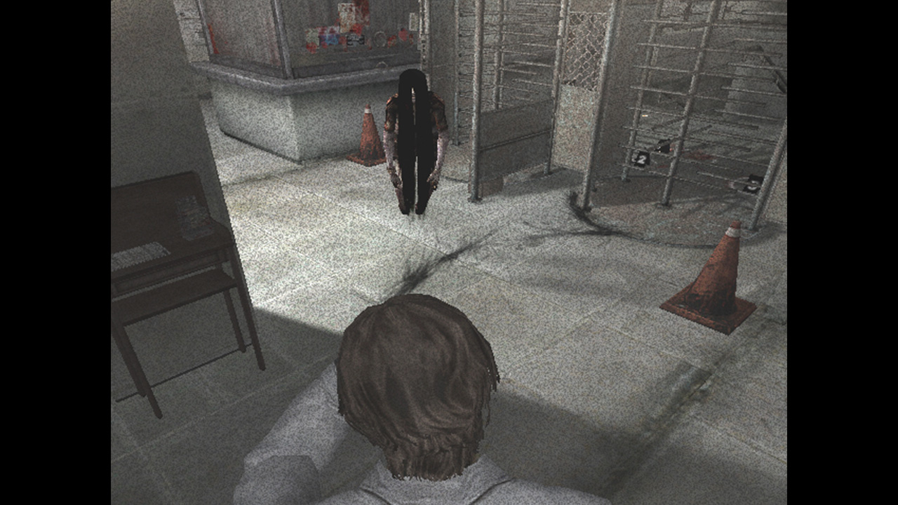 The ghost of Cynthia Velasquez floats towards Henry in Silent Hill 4: The Room in Subway World