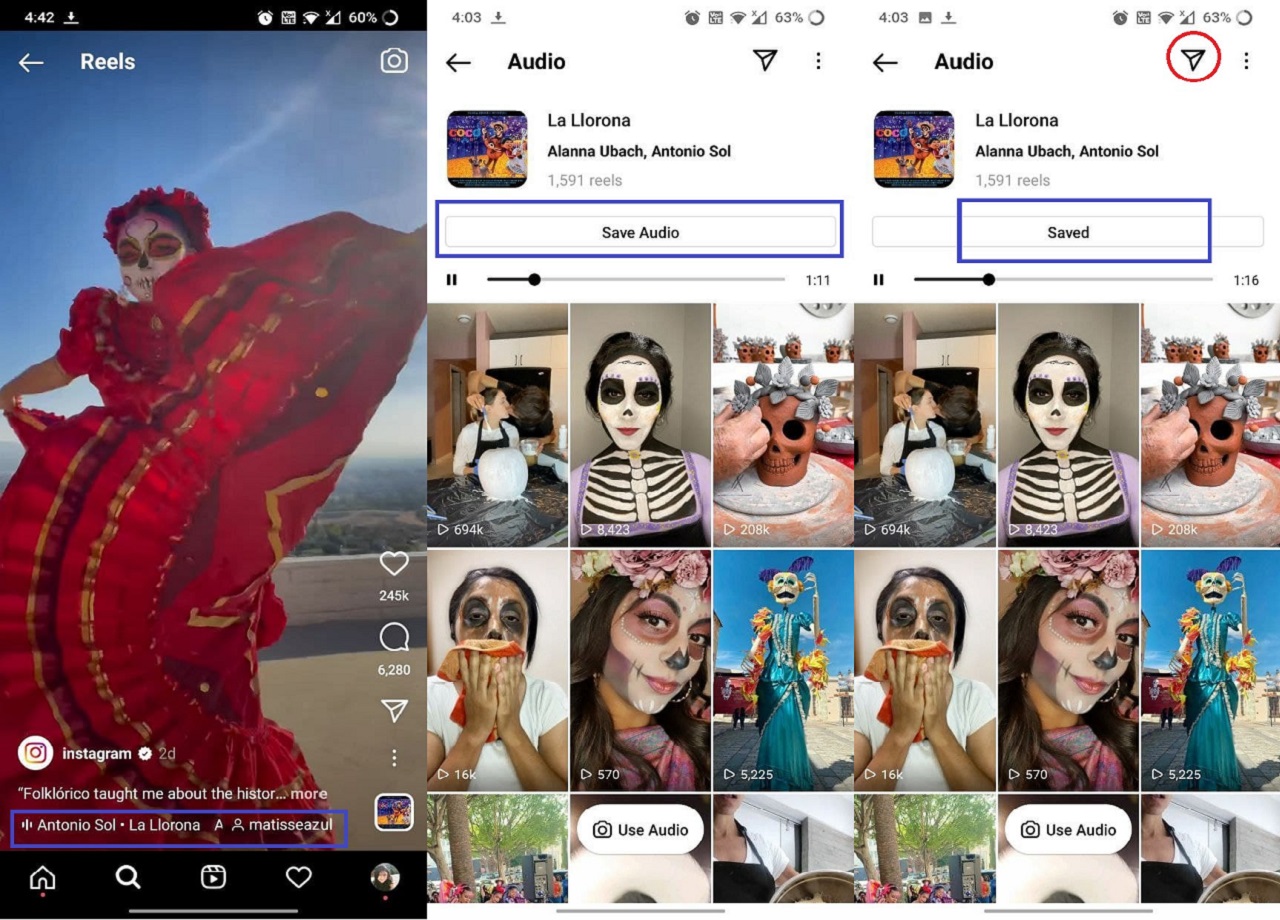 How to save audio from Instagram Reels
