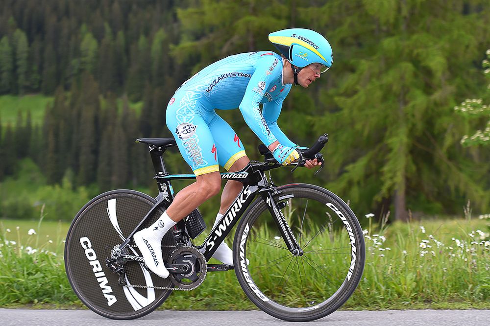 Miguel Angel Lopez (Astana) finished second at the Tour de Suisse time trial and moved into the race lead.