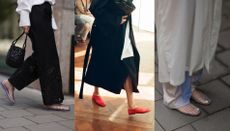 Trio of images of jelly shoes and jelly sandals