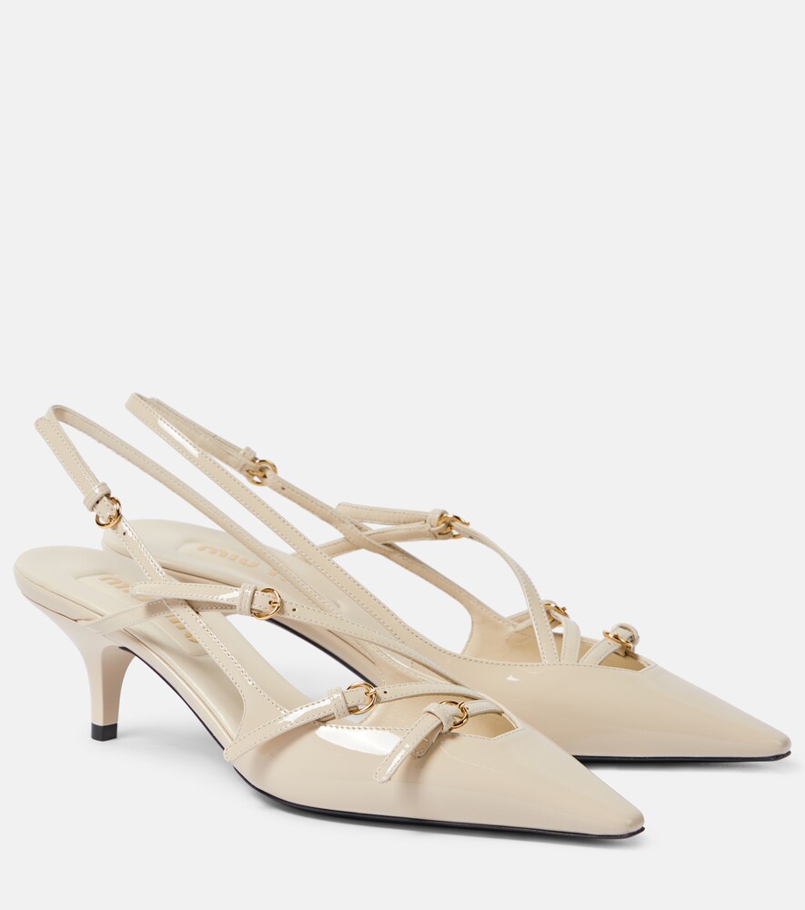 Patent Leather Slingback Pumps