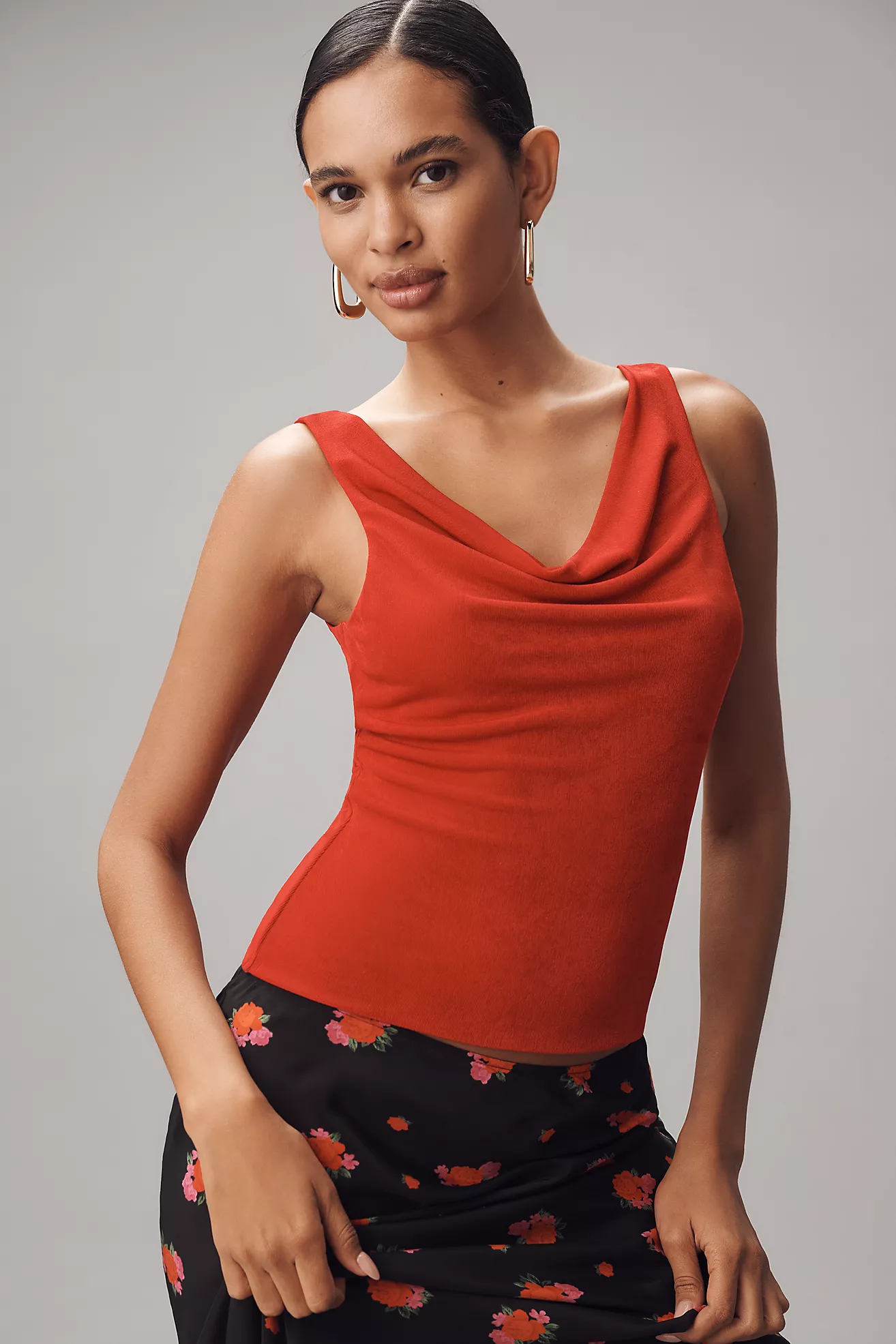Sunday in Brooklyn Cowl-Neck Tank Top