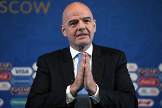 FIFA president Gianni Infantino applauded player protests linked to the BLM movement last summer