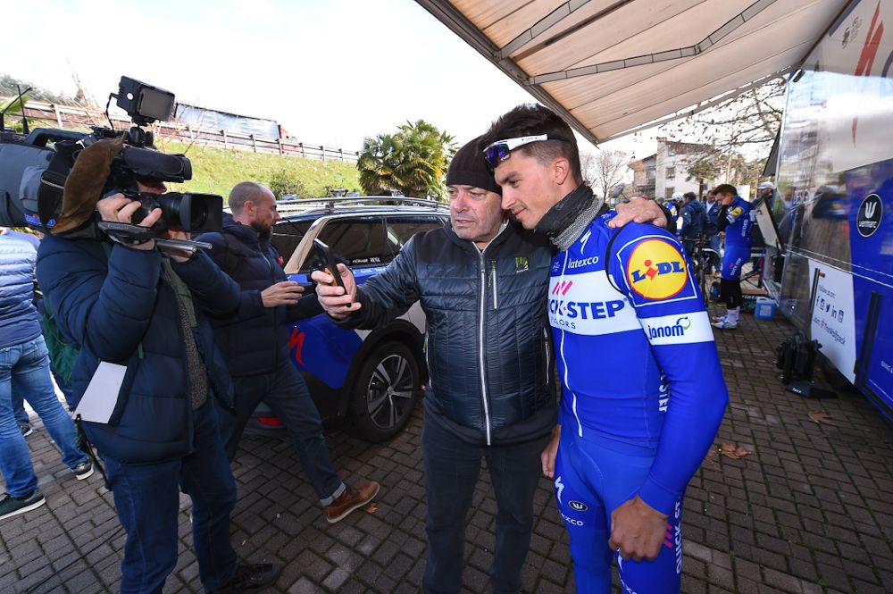 Julian Alaphilippe poses for a picture