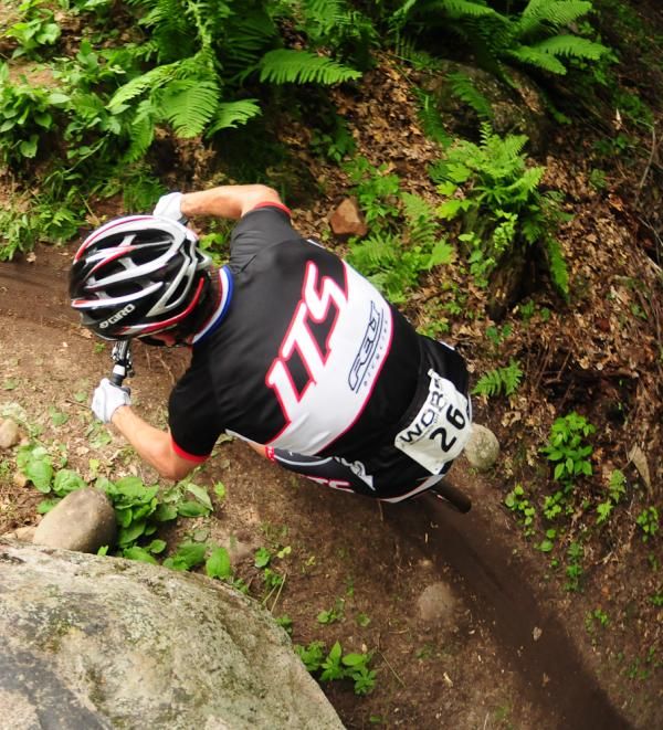 Ryan Trebon (LTS Felt) riding in fourth position