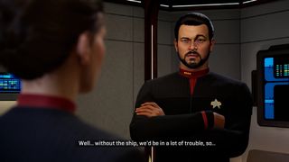 Captain Riker in the ready room