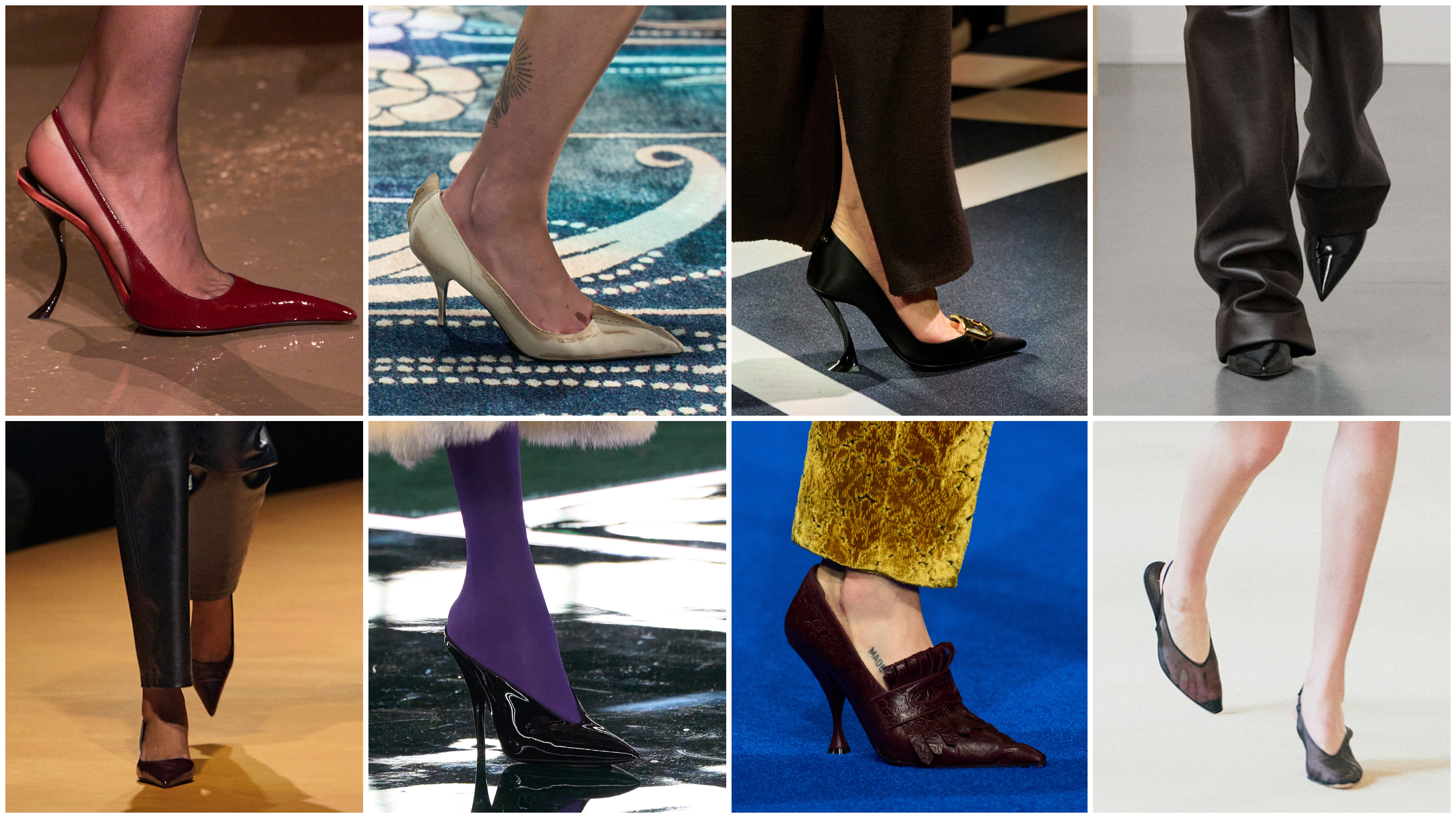 Saint Laurent, Prada, Lanvin, Brandon Maxwell, Khaite, Gucci, Burberry, and Altuzarra