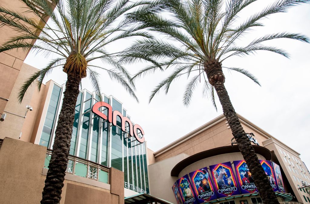 Outside view of the closed AMC Theater, amid the coronavirus pandemic, May 12, 2020, in Burbank, California