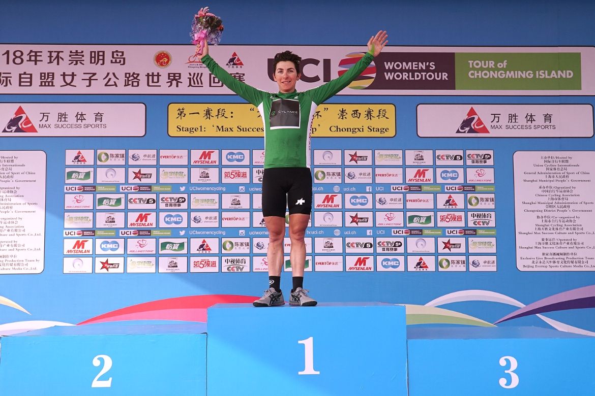 Giorgia Bronzini in the points jersey