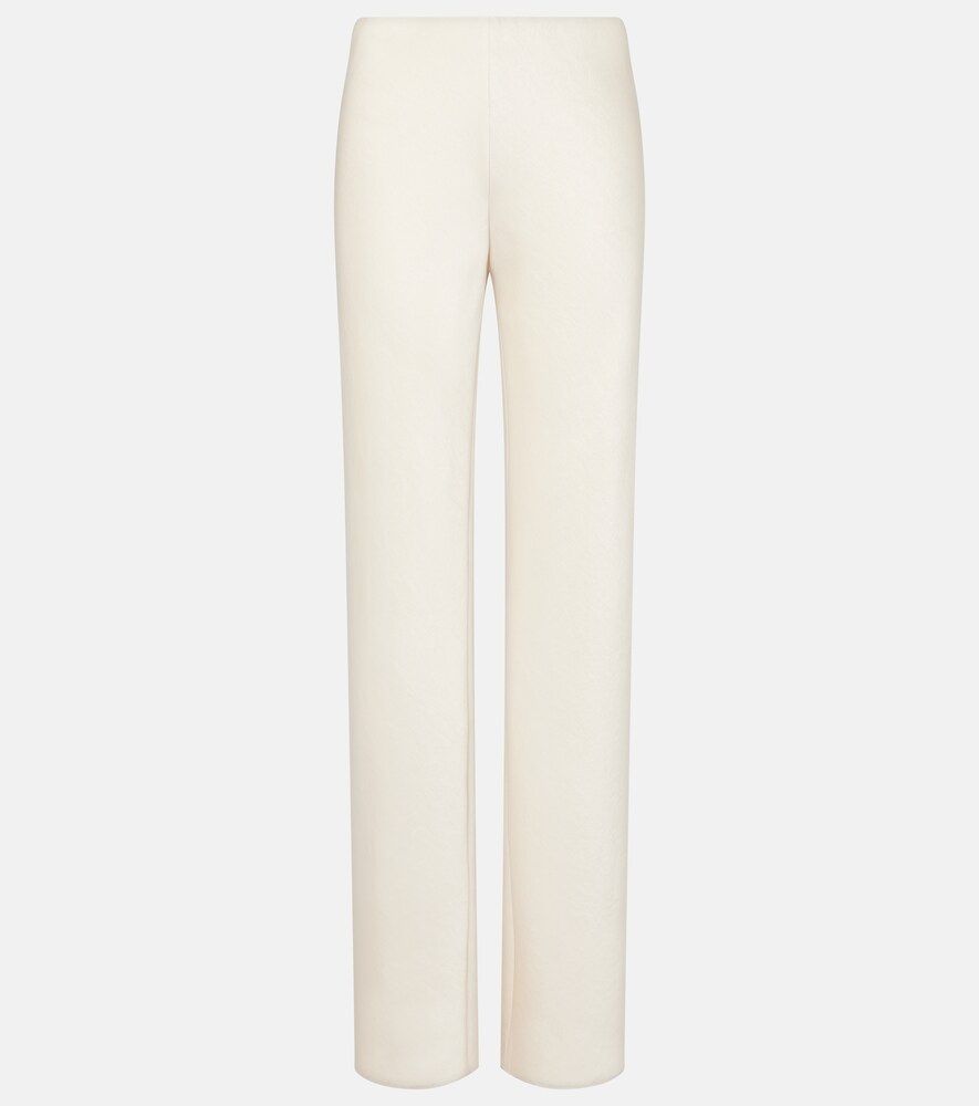 High-Rise Satin Wide-Leg Pants