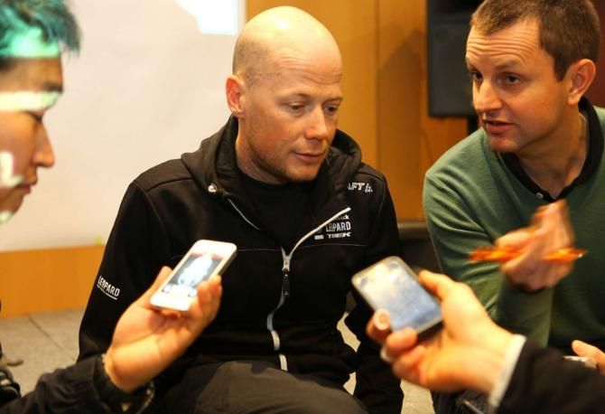 Chris Horner is questioned by the media