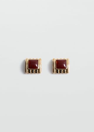 Square Bead Earrings - Women | Mango Usa