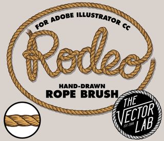 A preview of Rodeo, one of the best free Illustrator brushes