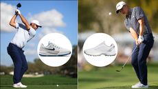 Scottie Scheffler and Collin Morikawa hit golf shots