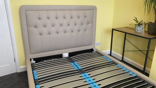 Simba Sirius Bed Frame headboard and slats on display