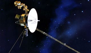 The Voyager 1 spacecraft. 