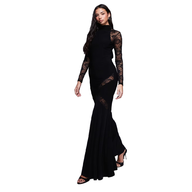 ASOS black lace dress