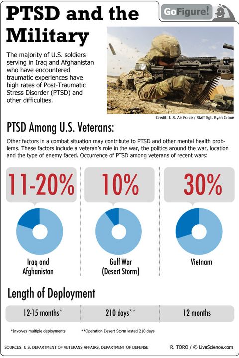 Post-Traumatic Stress Disorder Among Veterans (Infographic) | Live Science