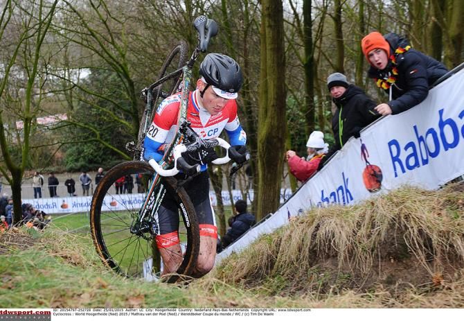 Mathieu van der Poel (BKCP-Powerplus) on the run-up