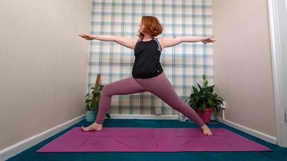 Woman holding a yoga pose