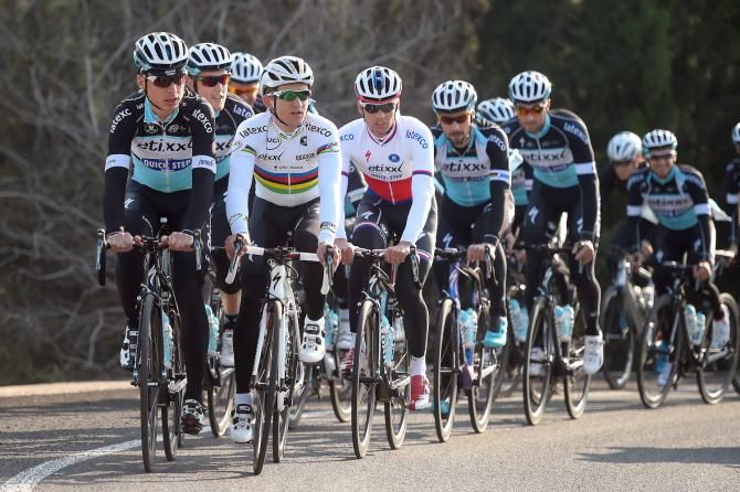 Etixx-QuickStep train in Calpe, Spain.