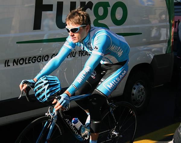 Andrey Grivko (Team Milram) before the start of the Giro di Lombardia