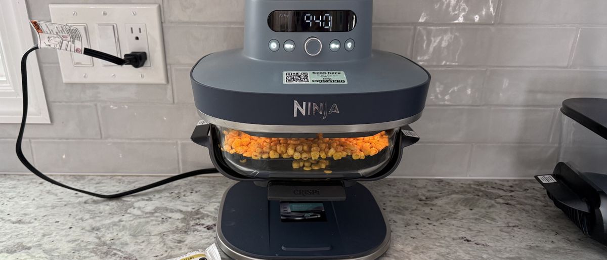 The Ninja Crispi Pro 6-in-1 Glass Countertop Air Fryer is super-sized for families and entertaining