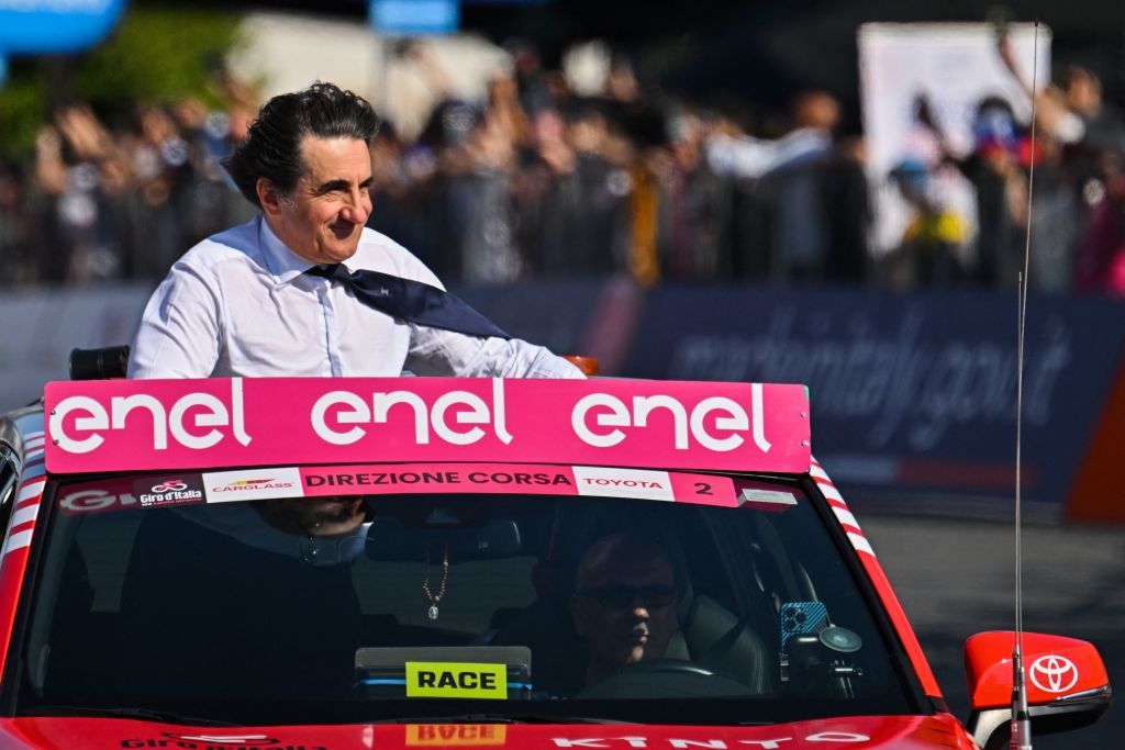 Founder of Italian media and publishing company Cairo Communication and President of RCS Media Group Urbano Cairo follows from a car of the organization the twentyfirst and last stage of the Giro dItalia 2023 cycling race 135 km in and around Rome on May 28 2023 Photo by Alberto PIZZOLI AFP Photo by ALBERTO PIZZOLIAFP via Getty Images