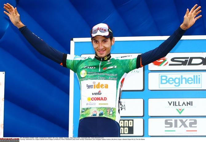 Mirko Tedeschi (Team Idea) leads the mountains classification after stage 1a at Coppi e Bartali