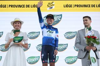 Justine Ghekiere wins the combativity prize on stage four of the Tour de France Femmes 2024