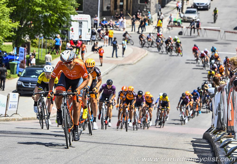 A leg burner of a climb at the end of every lap