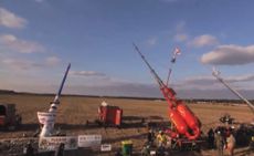 Some of the devices used to launch pumpkins in the Science Channel special "Punkin Chunkin." 