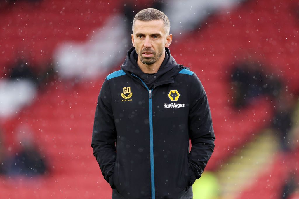 Gary O&#039;Neil, Manager of Wolverhampton Wanderers, looks on prior to the Premier League match between Sheffield United and Wolverhampton Wanderers at Bramall Lane on November 04, 2023 in Sheffield, England. (Photo by Jack Thomas - WWFC/Wolves via Getty Images)