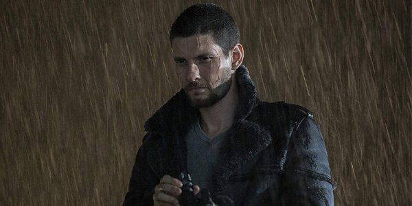 Billy Russo (Ben Barnes) with a scope in the rain in The Punisher Season 2