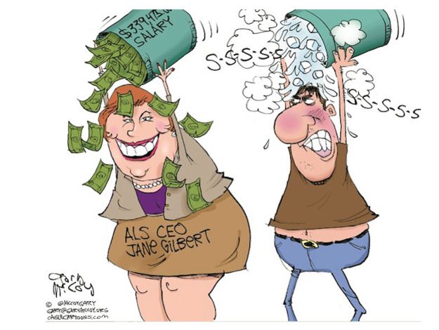 Editorial cartoon health ALS bucket challenge