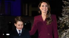 Kate Middleton might already have lost this battle with Prince George. Seen here they attend the 'Together at Christmas' Carol Service 