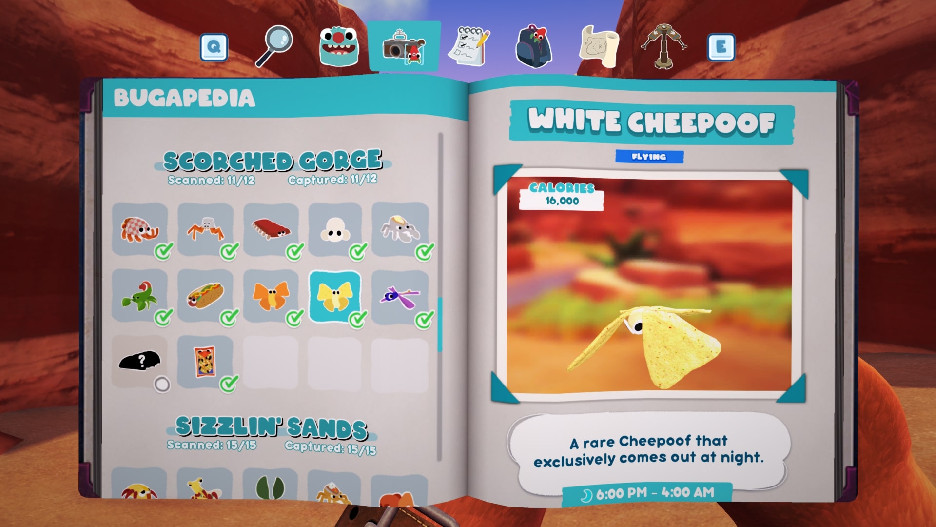 Bugsnax Bugapedia: White Cheepoof
