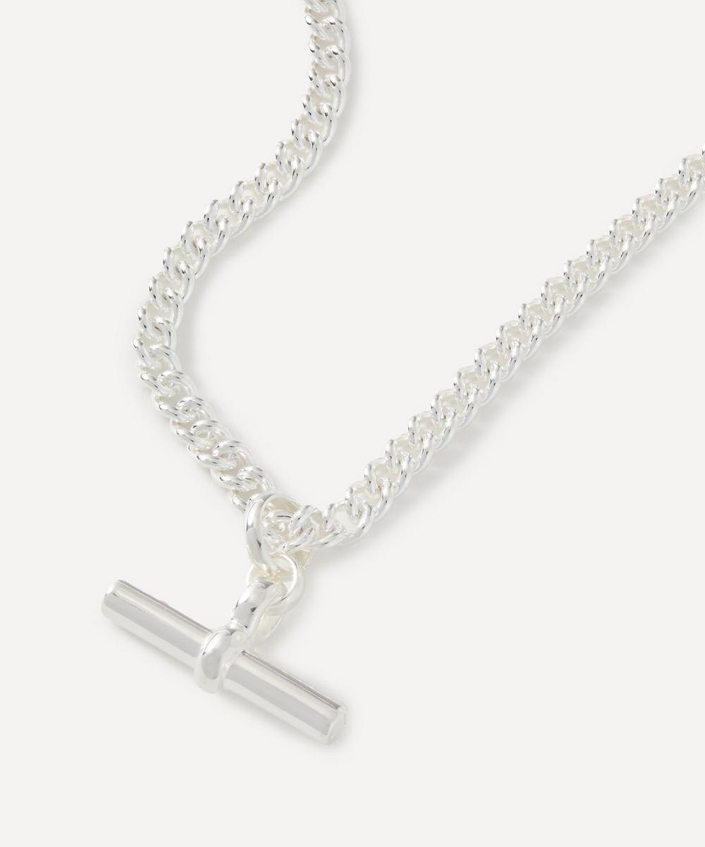 Sterling Silver T-Bar Curb Chain Necklace