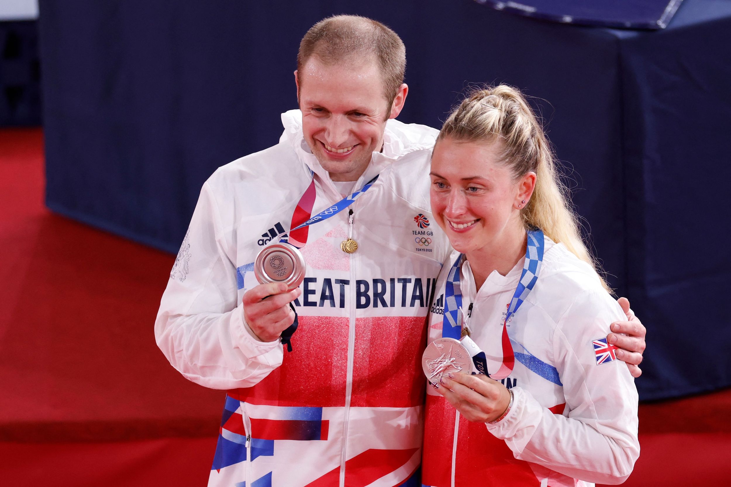 Jason and Laura Kenny winning silver medals before both taking golds later in the week