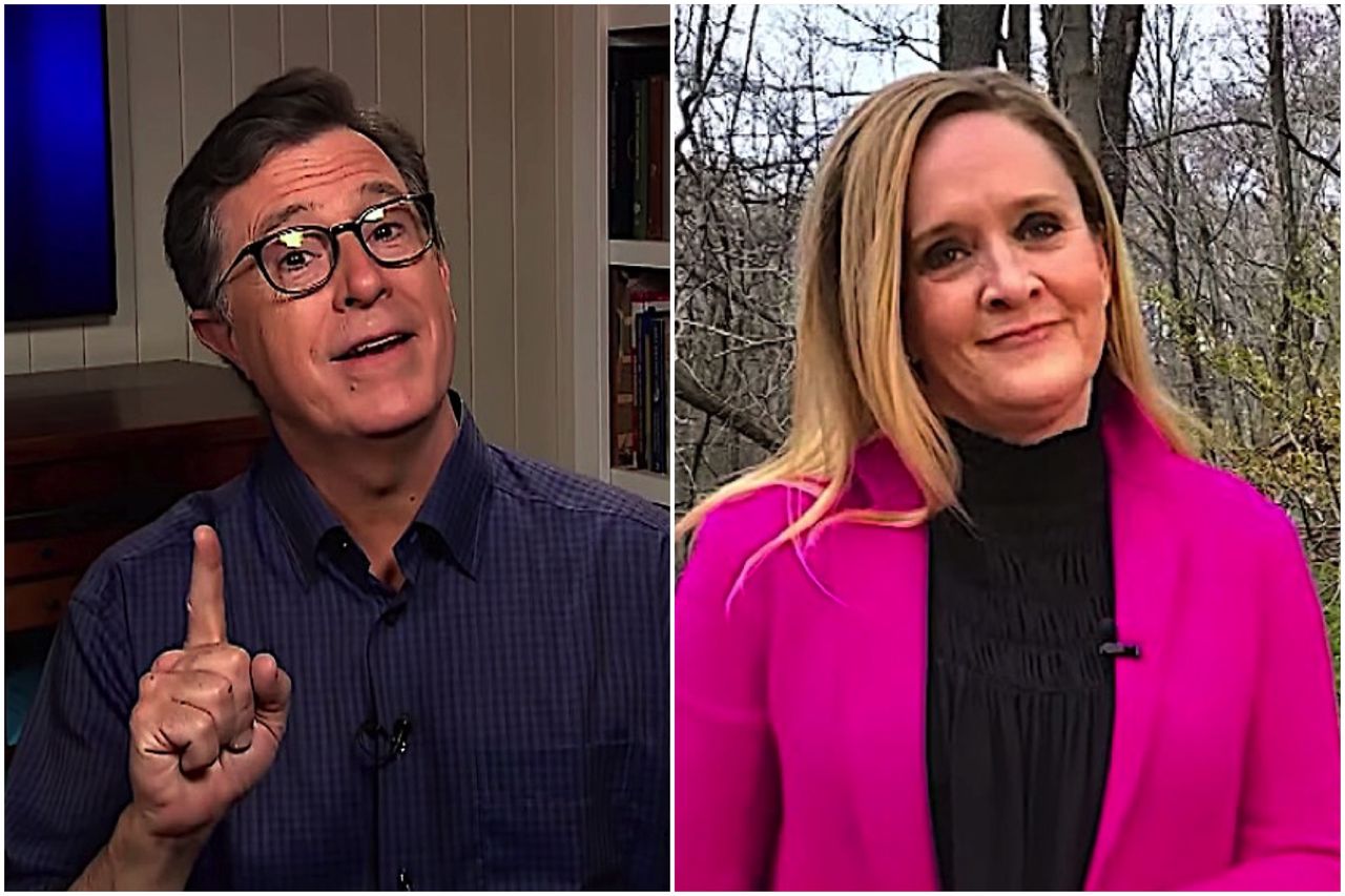 Stephen Colbert and Samantha Bee 