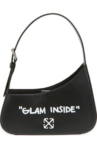 Jitney Quote Leather Shoulder Bag