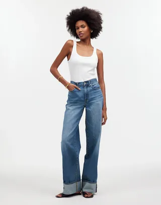 Madewell, Superwide-Leg Jeans in Fannin Wash