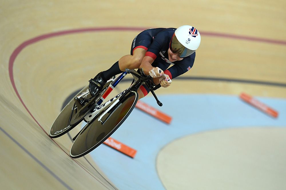 Laura Trott (Great Britain) in the women's Omnium time trial