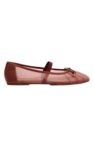 Zara Mesh Bow Flats