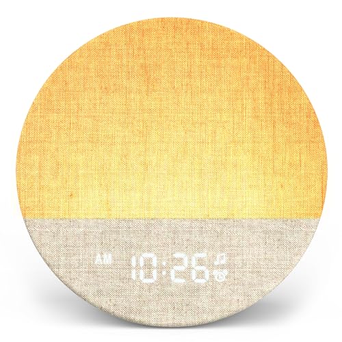 Dreamegg Sunrise Alarm Clock, White Noise Machine Wake Up Light, White