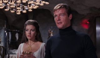 Live And Let Die Jane Seymour and Roger Moore held in an underground chamber