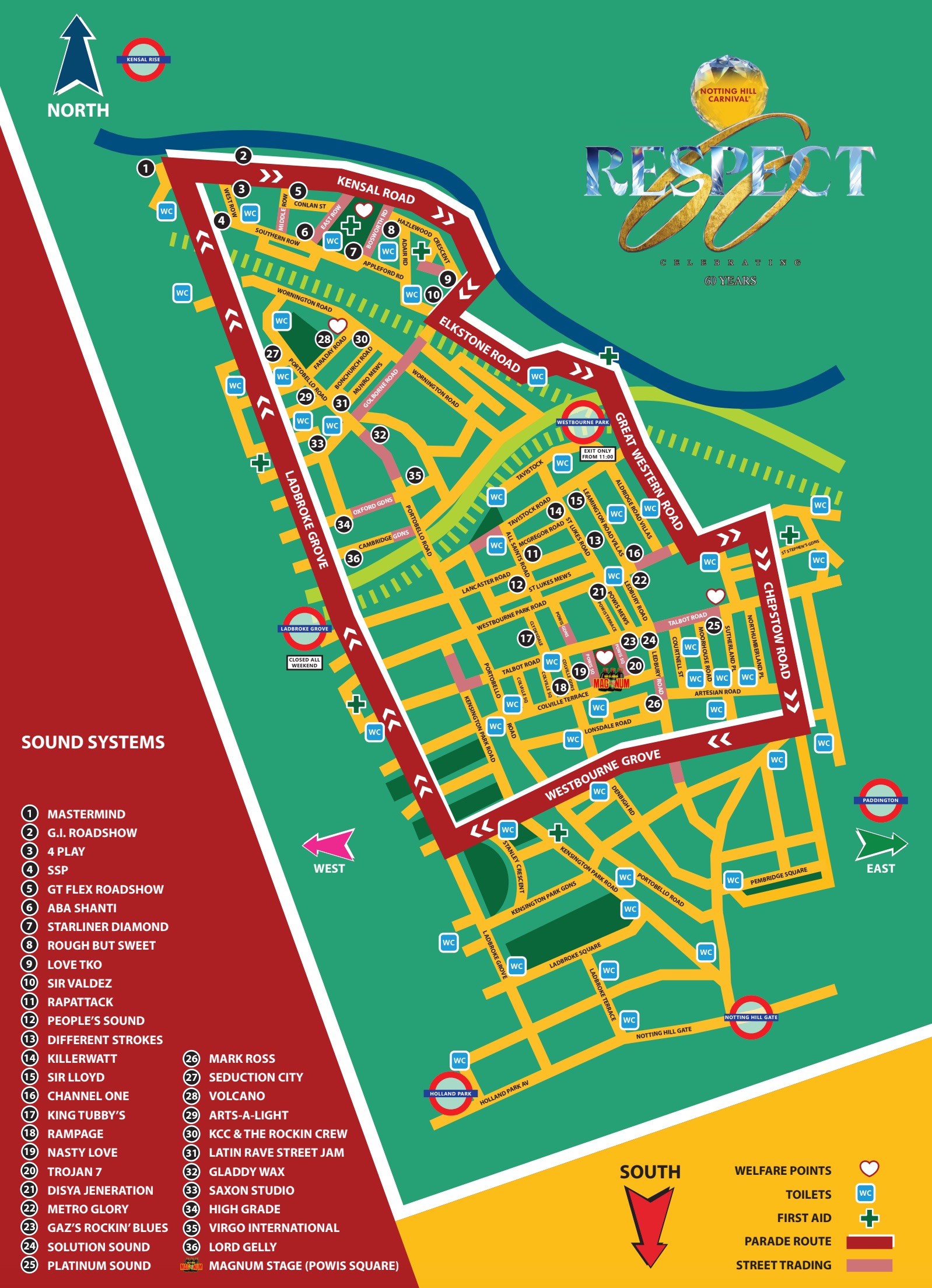 Notting Hill Carnival Map