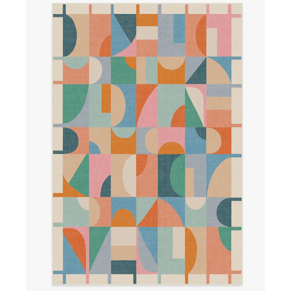 Retro print rug 